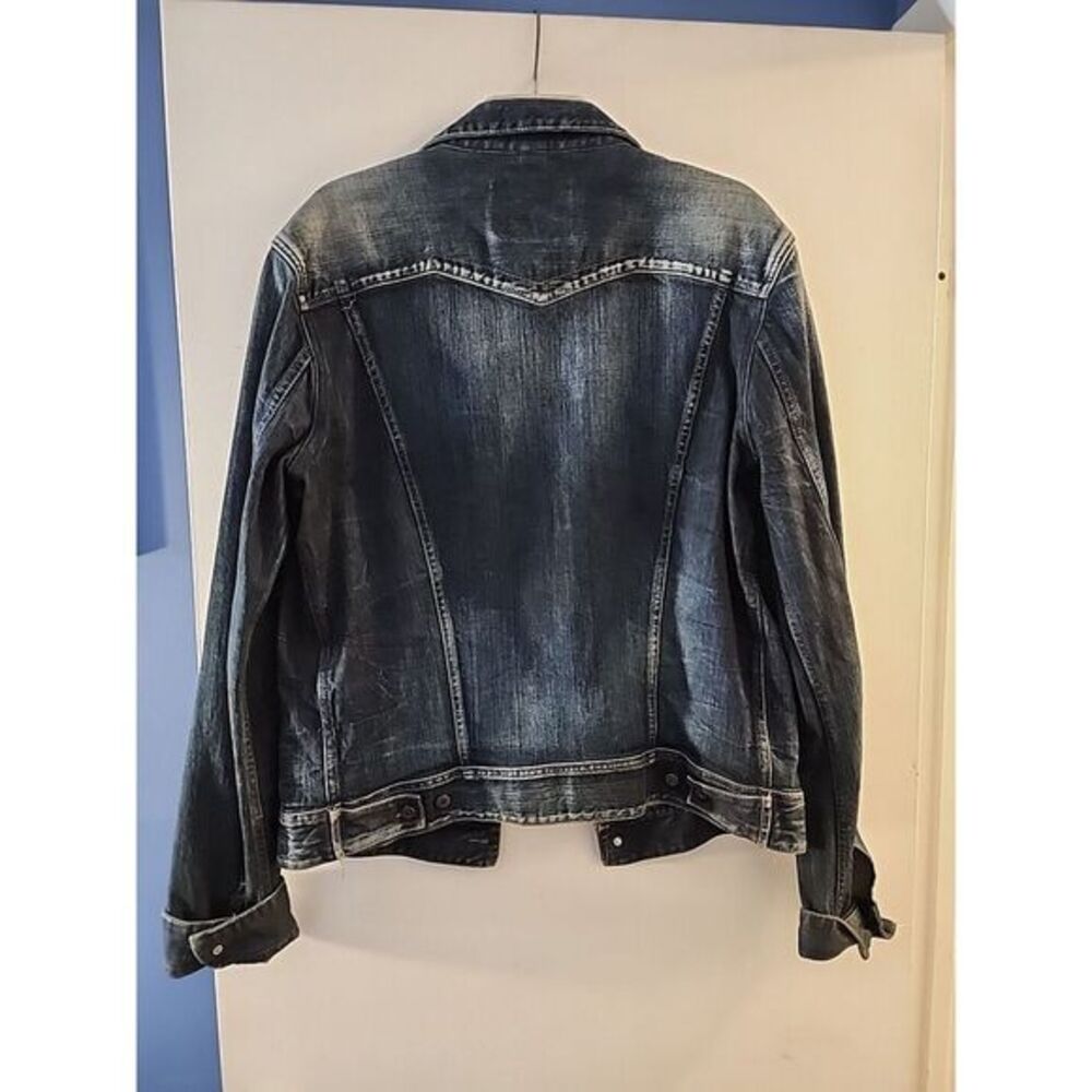 Vintage replay wv830 denim womens jacket Distressed sz Large Made In Italy Asolo - Picture 8 of 15